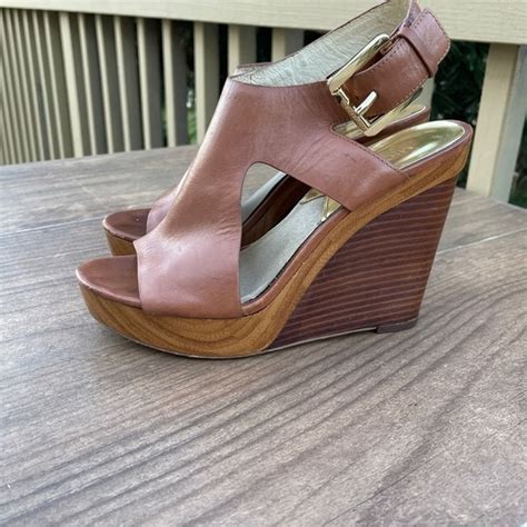 michael kors josephine wedge wine color|Michael Kors Josephine Wedge Sandals .